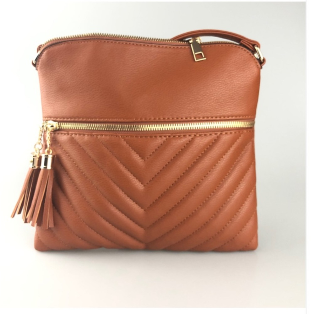 NWT Quilted Crossbody Brown